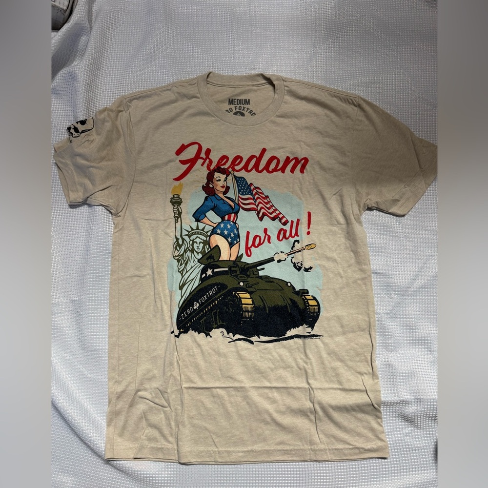 Zero Foxtrot Medium Patriotic Graphic Tee